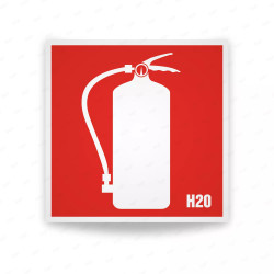Rótulo Contra Incendios - Extintor H20 | Cod. CI-006