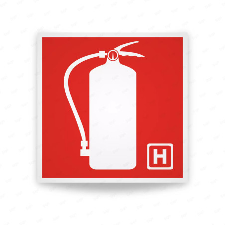 Rótulo Contra Incendios - Extintor H | Cod. CI-010