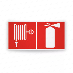 Rótulo Contra Incendios - Manguera de incendio/extintor| Cod. CI-298