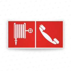 Rótulo Contra Incendios - Manguera de incendio/Telefono de emergencia|Cod. CI-304