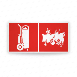 Rótulo Contra Incendios - Extintor rodante/Manta apagafuego| Cod. CI-311