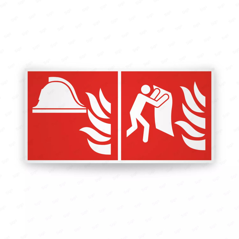 Rótulo Contra Incendios - Equipo contra incendios/manta contafuego | Cod. CI-341