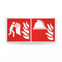 Rótulo Contra Incendios - Manta contrafuego/Equipo contra incendio | Cod. CI-345