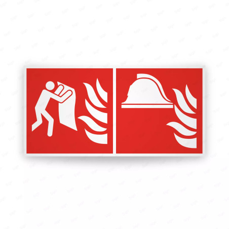 Rótulo Contra Incendios - Manta contrafuego/Equipo contra incendio | Cod. CI-345