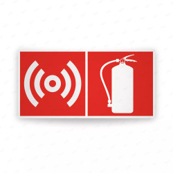 Rótulo Contra Incendios - Alarma contra incendio/Extintor | Cod. CI-347