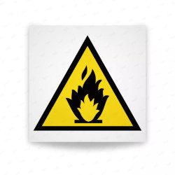 Rótulo de Atención - Sustancias o materias inflamables  | Cod. AD-504