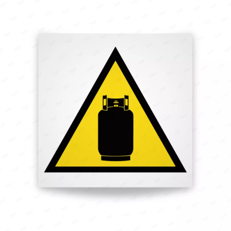 Rótulo de Atención -Cuidado tanque de gas  | Cod. AD-522
