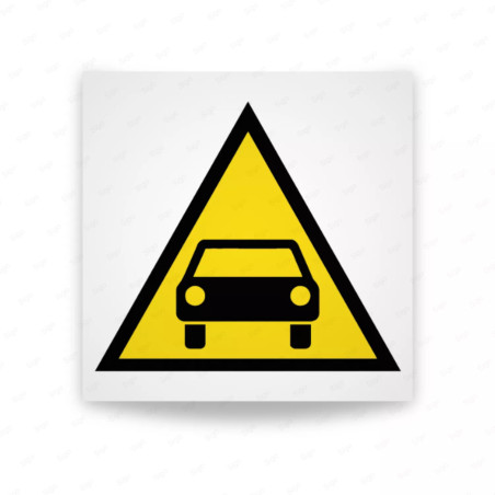 Rótulo de Atención - Cuidado paso de vehiculos| Cod. AD-539