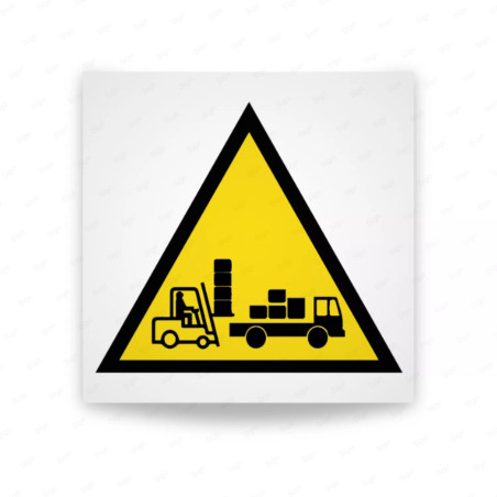 Rótulo de Atención - Precaucion zona de carga y descarga | Cod. AD-547