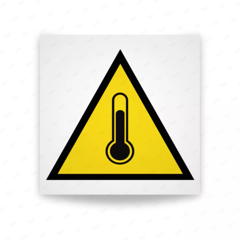 Rótulo de Atención - Peligro alta temperatura| Cod. AD-549