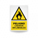 Rótulo de Atención - Peligro liquidos inflamables | Cod. AD-613