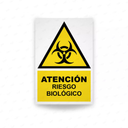 Rótulo de Atención - Atencion riesgo biologico | Cod. AD-625