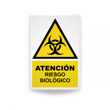 Rótulo de Atención - Atencion riesgo biologico | Cod. AD-625