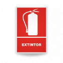 Rótulo Contra Incendios - Extintor | Cod. CI-103, Señales de Incendio