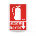 Rótulo Contra Incendios - Extintor PQS | Cod. CI-153, Señales de Incendio