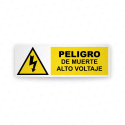 Rótulo de Atención -  Peligro de muerte alto voltaje| Cod. AD-701