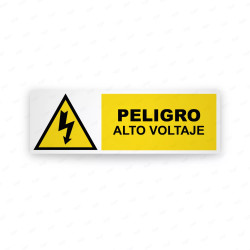 Rótulo de Atención -  Peligro alto voltaje | Cod. AD-702