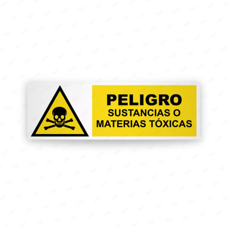 Rótulo de Atención -  Peligro sustancias o materias toxicas | Cod. AD-704