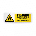 Rótulo de Atención -  Peligro sustancias o materias inflamables| Cod. AD-707
