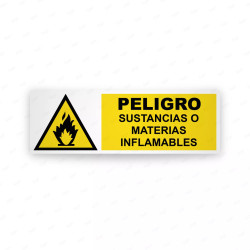 Rótulo de Atención -  Peligro sustancias o materias inflamables| Cod. AD-707