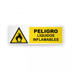 Rótulo de Atención -  Peligro liquidos inflamables | Cod. AD-713