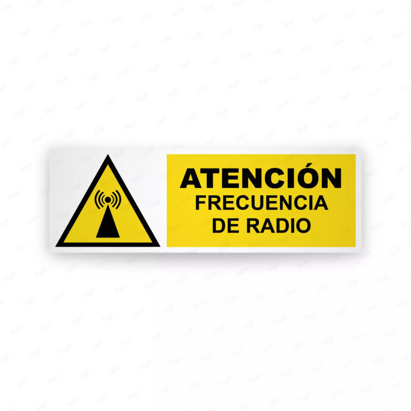 Rótulo de Atención -  Atencion frecuencia de radio | Cod. AD-716