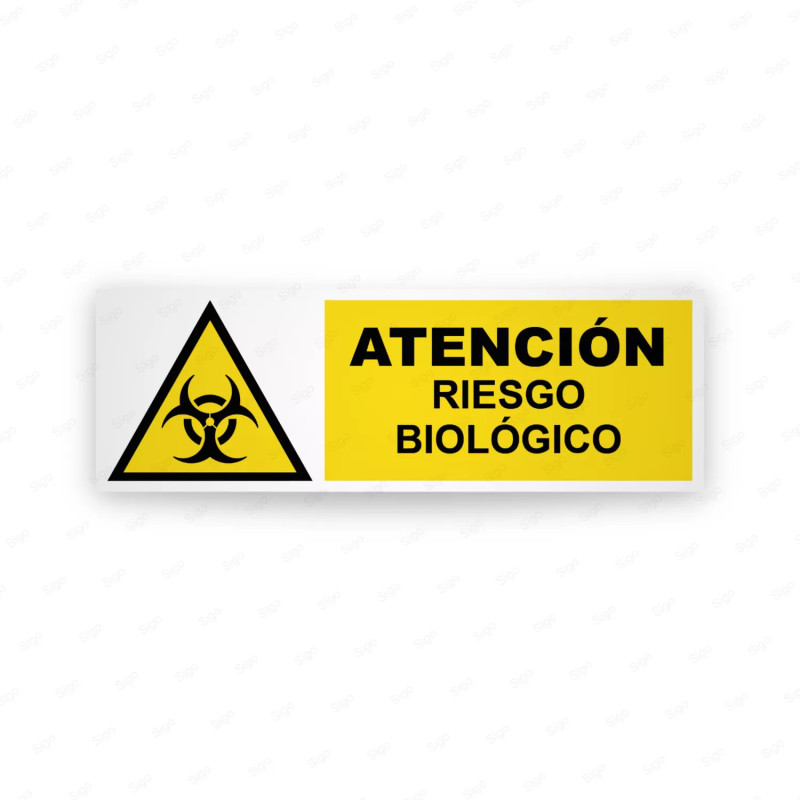 Rótulo de Atención -  Atencion riesgo biologico| Cod. AD-725