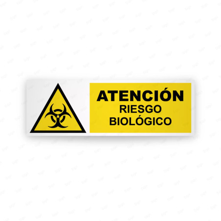 Rótulo de Atención -  Atencion riesgo biologico| Cod. AD-725