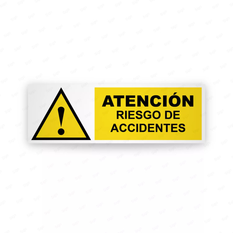 Rótulo de Atención -  Atencion riesgo de accidentes| Cod. AD-727