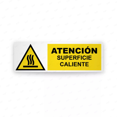 Rótulo de Atención -  Atencion superficie caliente| Cod. AD-733