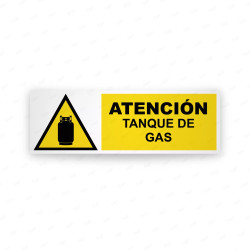 Rótulo de Atención - Atencion tanque de gas | Cod. AD-735