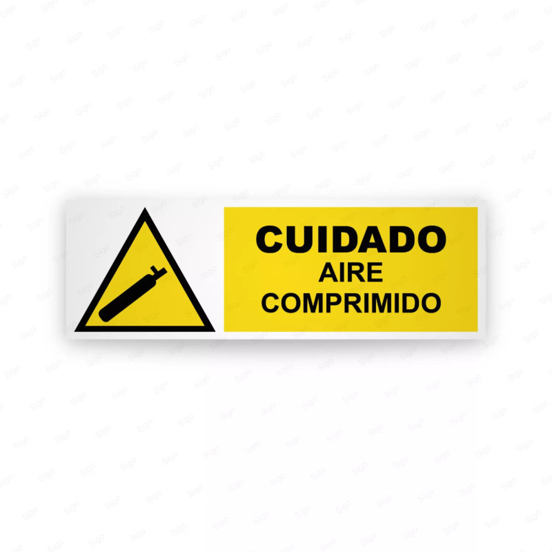 Rótulo de Atención -  Cuidado aire comprimido  | Cod. AD-743