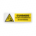 Rótulo de Atención -  Cuidado almacenamiento de baterias | Cod. AD-756