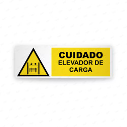 Rótulo de Atención -  Cuidado elevador de carga  | Cod. AD-762