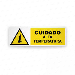 Rótulo de Atención -  Cuidado alta temperatura| Cod. AD-765