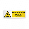 Rótulo de Atención - Precaucion paso de peatones| Cod. AD-770