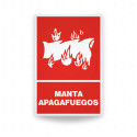 Rótulo Contra Incendios - Manta apaga fuegos | Cod. CI-128, Señales de Incendio