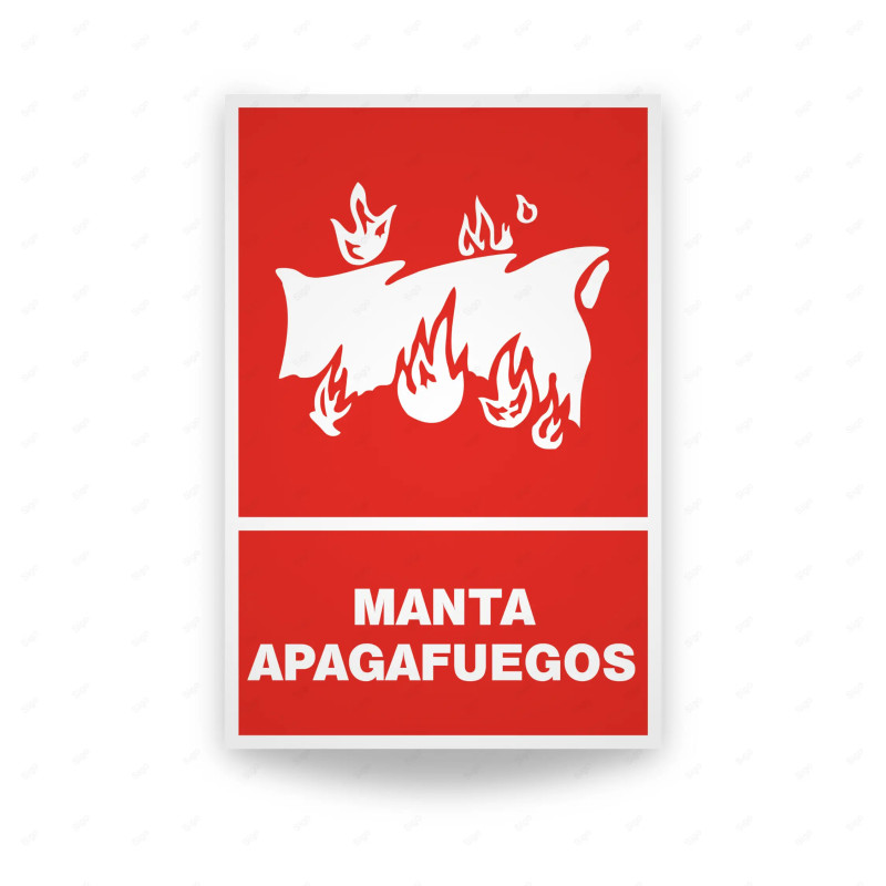 Rótulo Contra Incendios - Manta apaga fuegos | Cod. CI-128, Señales de Incendio