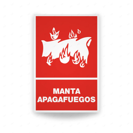 Rótulo Contra Incendios - Manta apaga fuegos | Cod. CI-128, Señales de Incendio