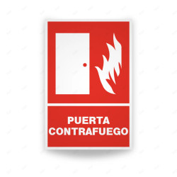 Rótulo Contra Incendios - Puerta cortafuego| Cod. CI-129