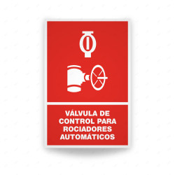 Rótulo Contra Incendios - Válvula de control para rociadores automáticos | Cod. CI-134, Señales de Incendio