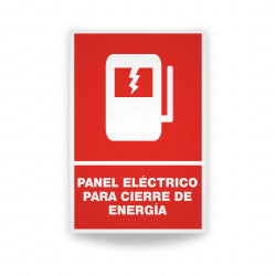 Rótulo Contra Incendios - Panel eléctrico para cierre de energía | Cod. CI-138, Señales de Incendio