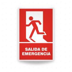 Rótulo Contra Incendios -Salida de emergencia lado izquierdo| Cod. CI-118