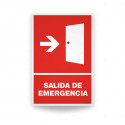 Rótulo Contra Incendios - Salida de emergencia puerta lado derecho | Cod. CI-120