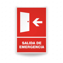 Rótulo Contra Incendios - Salida de emergencia puerta lado izquierdo | Cod. CI-121