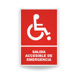 Rótulo Contra Incendios - Salida accesible de emergencia | Cod. CI-139