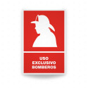 Rótulo Contra Incendios - Uso exclusivo bomberos| Cod. CI-146