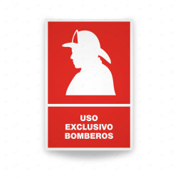 Rótulo Contra Incendios - Uso exclusivo bomberos| Cod. CI-146