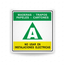 Rótulo Contra Incendios - No usar en instalaciones electricas  | Cod. CI-039