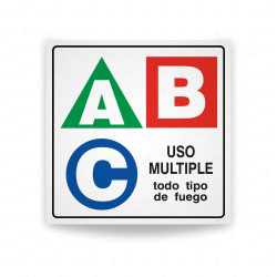 Rótulo Contra Incendios - Uso multiple todo tipo de fuego| Cod. CI-041